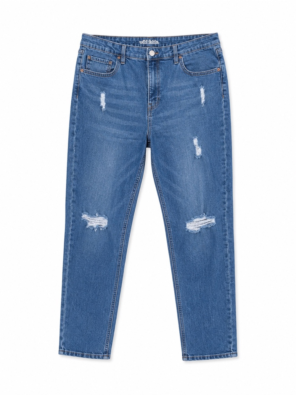 Wild Fable Hi-Rise Skinny Jeans Size 16 Distressed Knee Stretch Denim